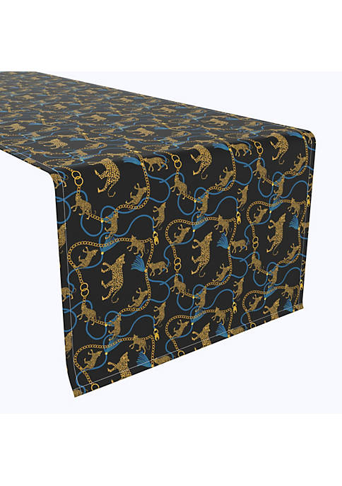 Red Camel® Table Runner, 100% Polyester, 14x108", Leopards