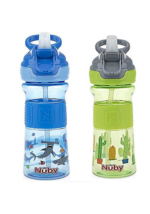 NUBY Thirsty Kids Push Button Flip-it Soft Spout