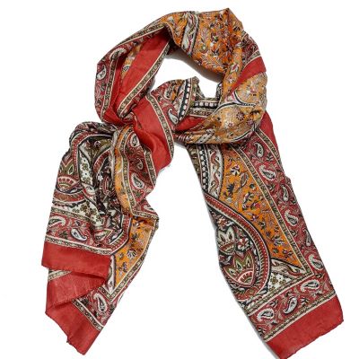 Scarves By Tara Silk Scarf Shawl Sunscreen Wrap With Boteh Satin Print ...