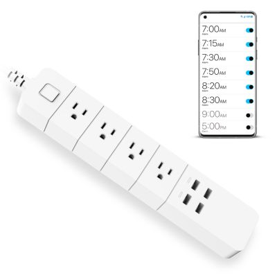 Eco4life SH-PLG4 Wireless Wall Smart Plug, 4 Outlet Surge