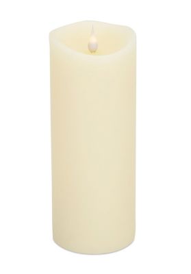 Slickblue Simplux Led Designer Candle W/4 And 8 Hr Timer 3.5""d X 9.25""h Wax/plastic (Requires 2C Batteries, Not Included)