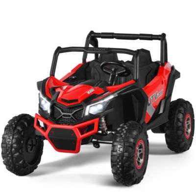 Slickblue 12 V Electric Kids Ride-On Car 2-Seater Suv Off-Road Utv With Remote, Red -  739113187550