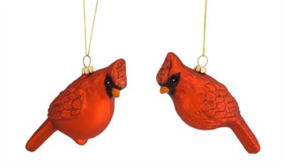 Slickblue Cardinal Ornament (Set Of 12) 4""h Glass