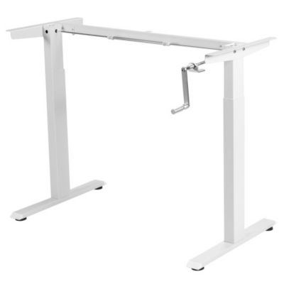 Slickblue Hand Crank Sit To Stand Desk Frame Height Adjustable Standing Base ( Only Frame )