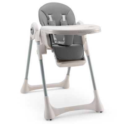 Slickblue Baby Folding High Chair Dining Chair With Adjustable Height And Footrest, Grey, 0 -  746644065578