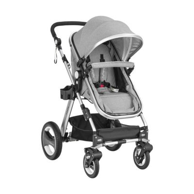 Slickblue Folding Aluminum Baby Stroller Baby Jogger With Diaper Bag, Grey -  746644068937
