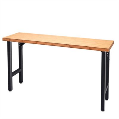 Slickblue 65 Inch Bamboo Modular Workbench Table, Black -  788281514934