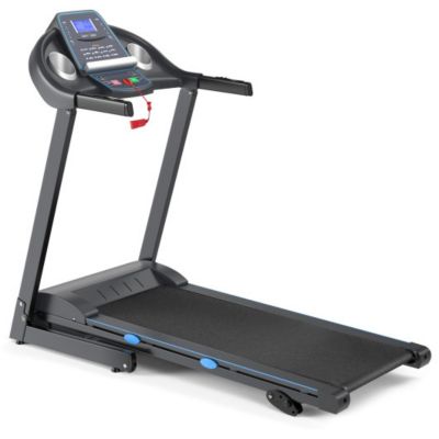 Slickblue 2.25 Hp Folding Electric Motorized Power Treadmill With Blue Backlit Lcd Display
