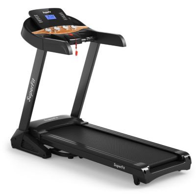 Slickblue 3.75Hp Electric Folding Treadmill With Auto Incline 12 Program App Control, Black -  788281518796