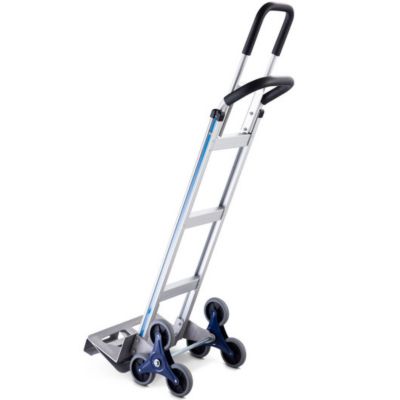 Slickblue 2-In-1 550 Lbs Capacity Convertible Hand Truck And Dolly With 6 Wheels, Silver -  788281583923