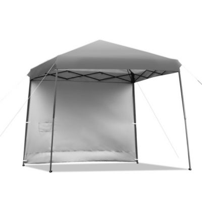 Slickblue 10 X 10 Feet Pop Up Tent Slant Leg Canopy With Roll-Up Side Wall