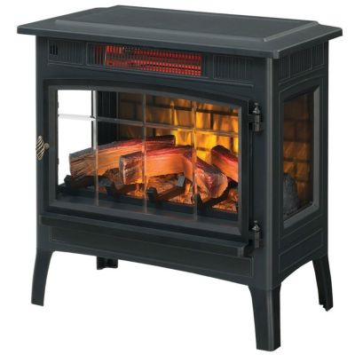 Slickblue Black Infrared Quartz Electric Fireplace Stove Heater