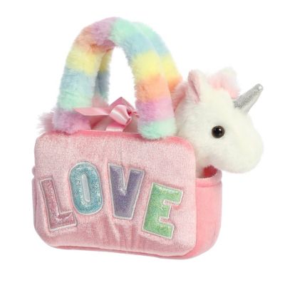 Aurora - Fancy Pals - 6.5"" Rainbow Love Unicorn Pet Carrier, Pink -  092943329225