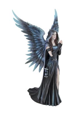 Veronese Design Anne Stokes Harbinger Angel Of Death Statue, Black, Standard -  766347663567