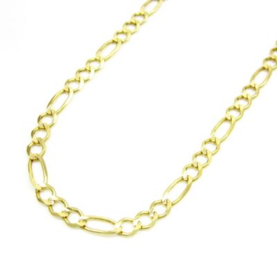 Giorgio Bergamo 10K Yellow Gold 3.5Mm Solid Figaro Chain, Link Necklace