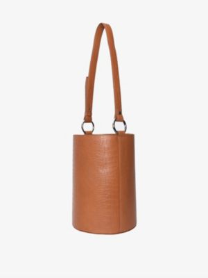 Matt And Nat Azur Vintage Vegan Leather Bucket Bag In Pearl