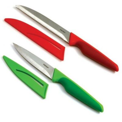 Chef Craft 4pc Stainless Steel Blade Colorful Paring Knives Set 