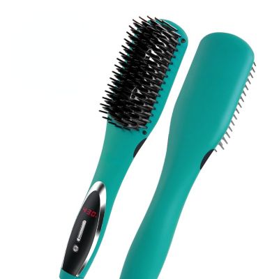 Generic Hair Straightener, Heat Comb Straightening Brush, Fast Heating Ceramic Iron Negative Ions Green