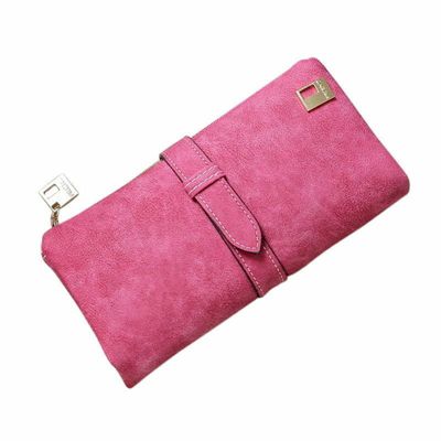 Stock Preferred Women's Pu Leather Clutch Wallet Purse Long Handbag Rose Red