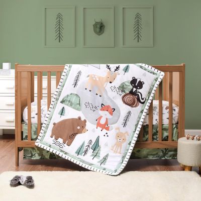 The Peanutshell Woodland Camo Crib Bedding Set For Baby Boys, 3 Piece Nursery Bed Set, Crib Comforter, Fitted