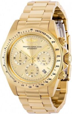 Invicta Men's 39565 Speedway Quartz Chronograph Gold Dial Watch