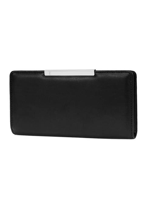 Better Than Leather Slim Clutch with Minibar