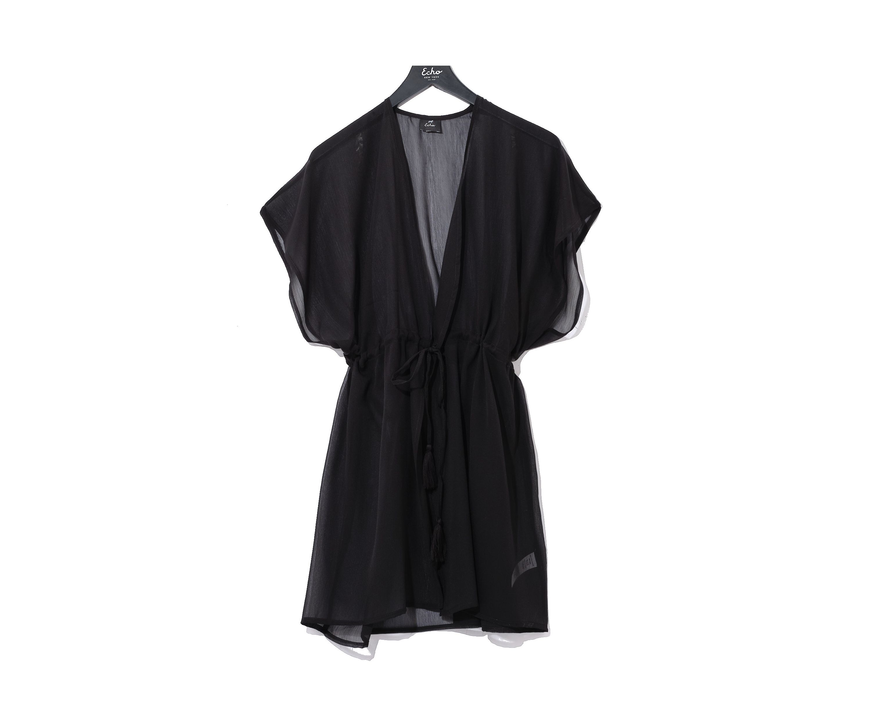 Solid Tie Front Duster 