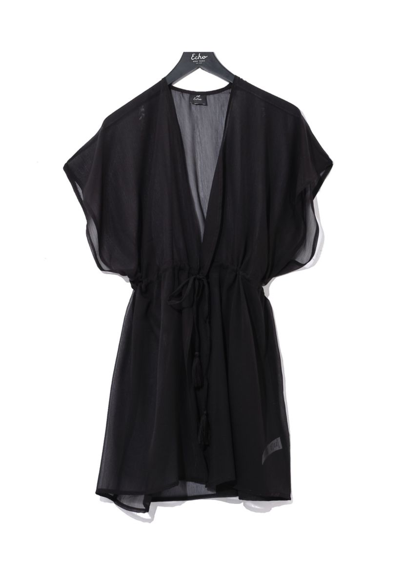 Solid Tie Front Duster 