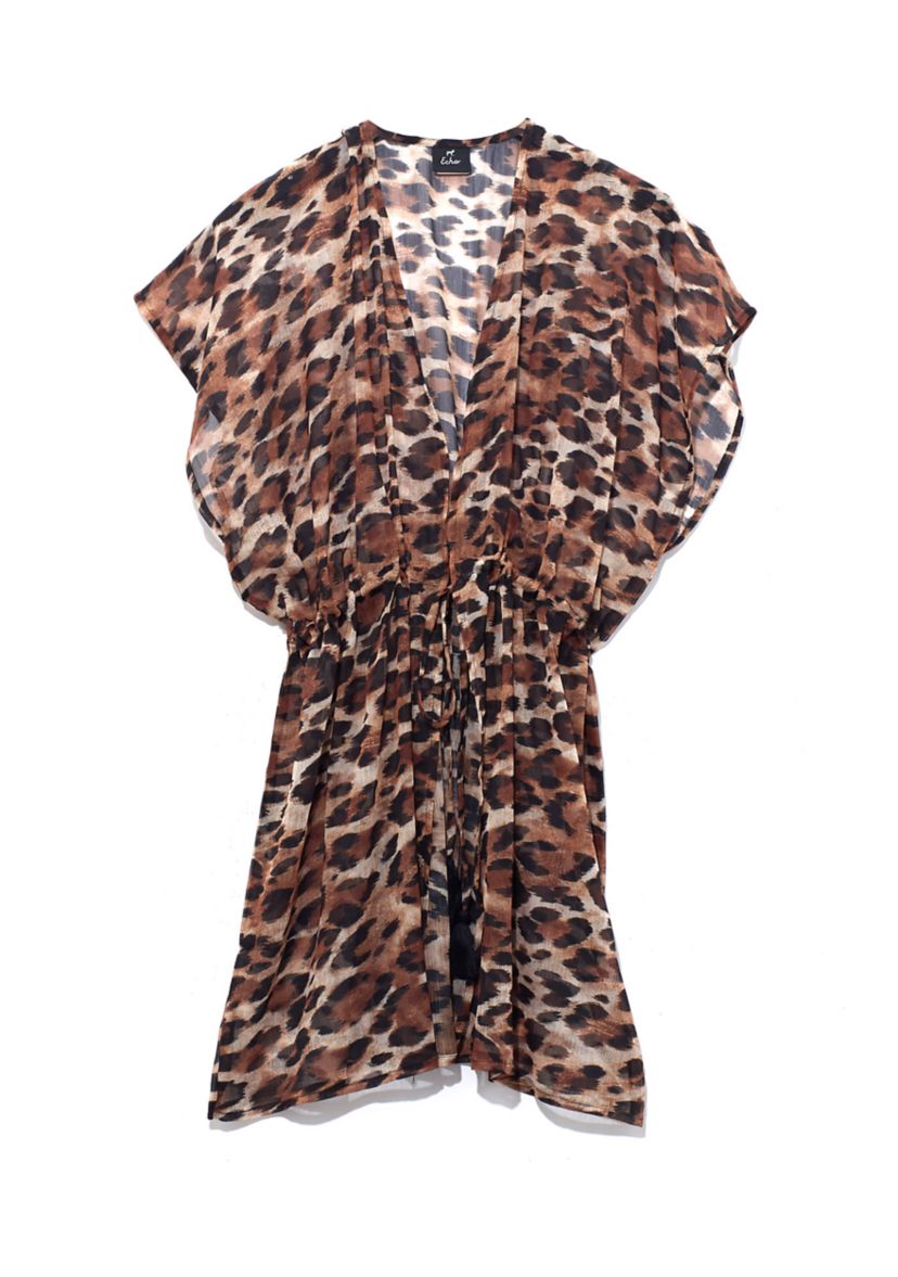 Womens Leopard Printed Duster