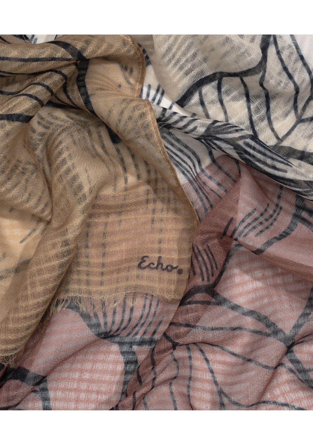 Block Bouquet Wrap Scarf