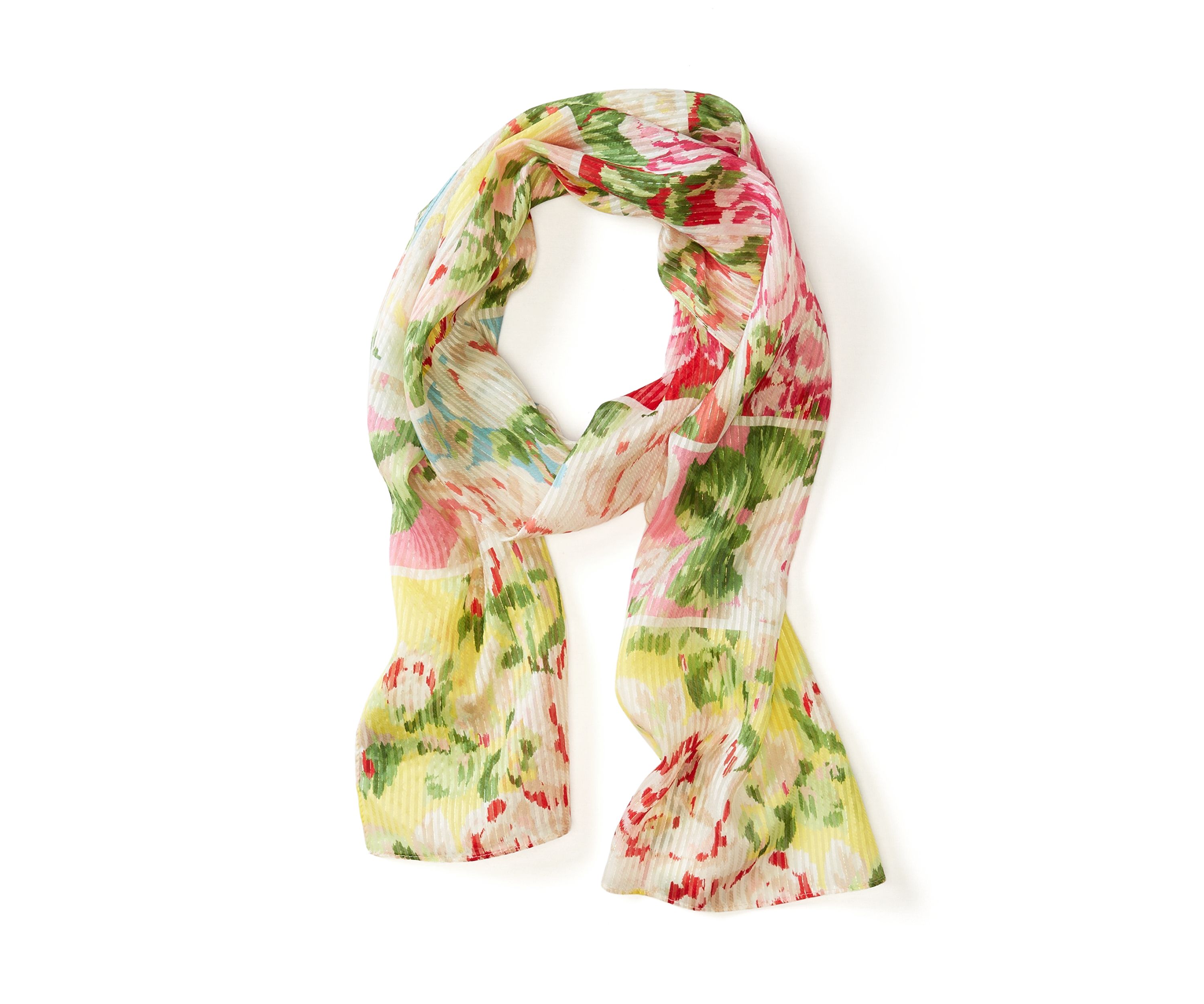 Sparkle Floral Patch Oblong Scarf 