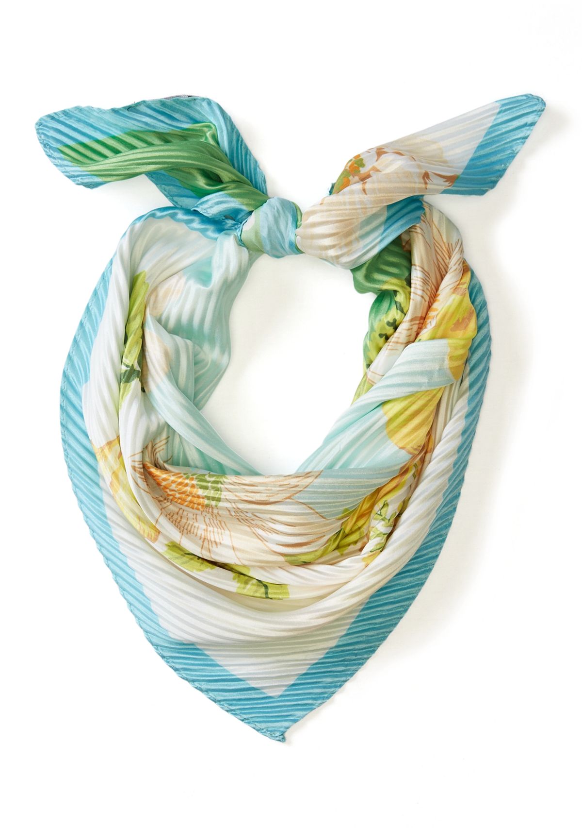 Sunshine Garden Pleated Diamond Scarf 
