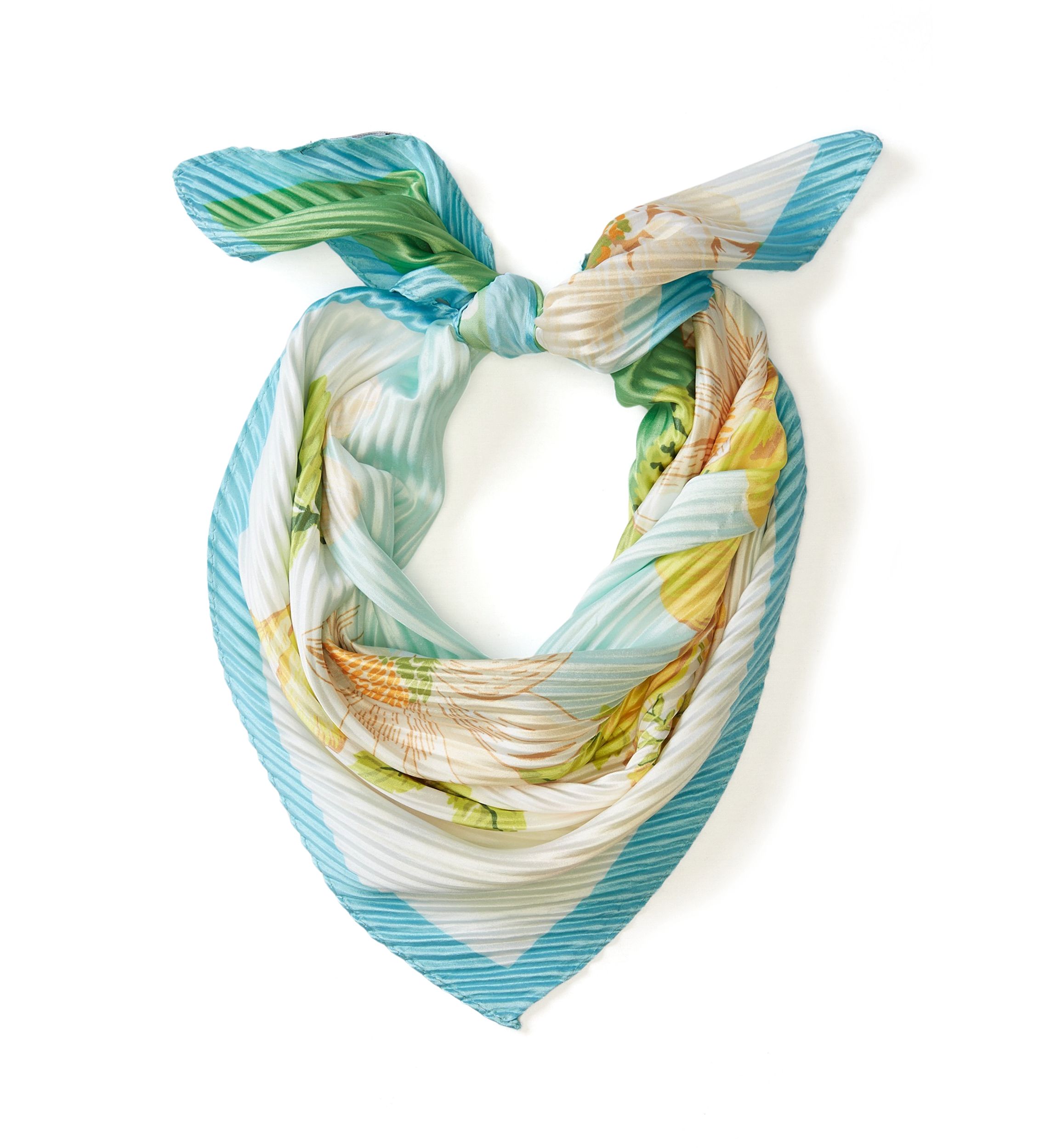 Sunshine Garden Pleated Diamond Scarf 