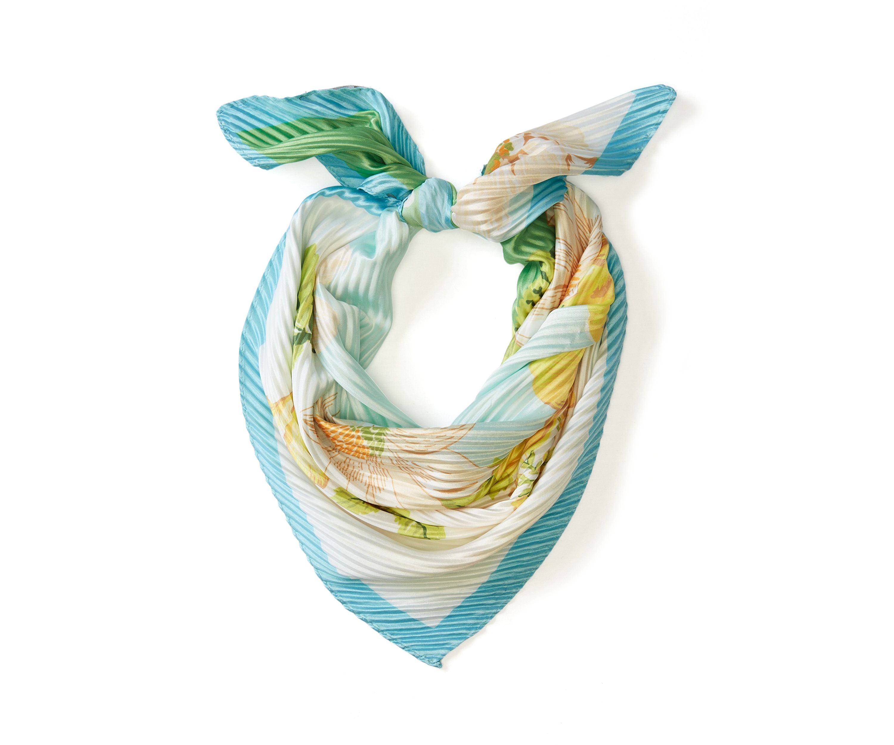 Sunshine Garden Pleated Diamond Scarf 