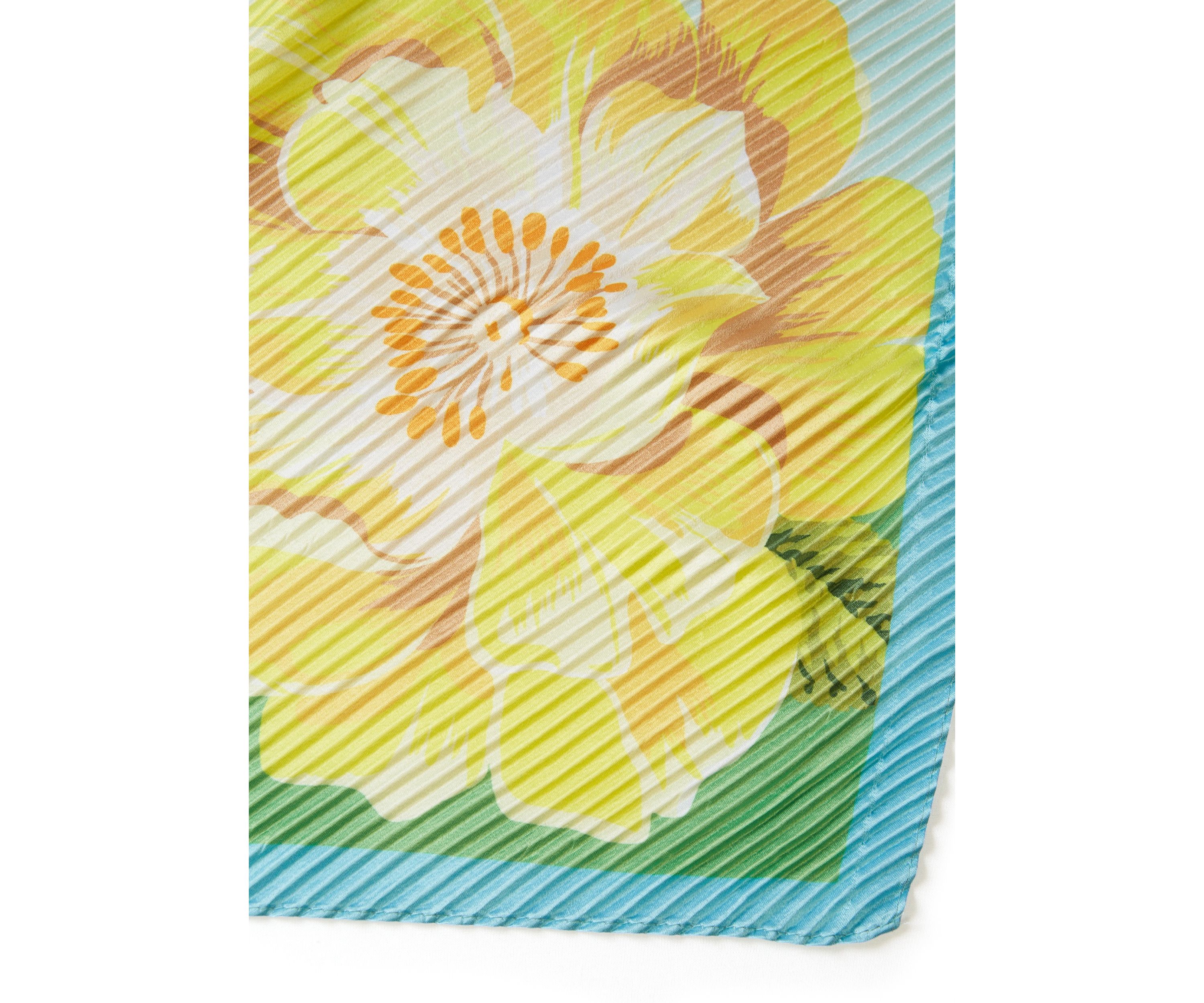 Sunshine Garden Pleated Diamond Scarf 