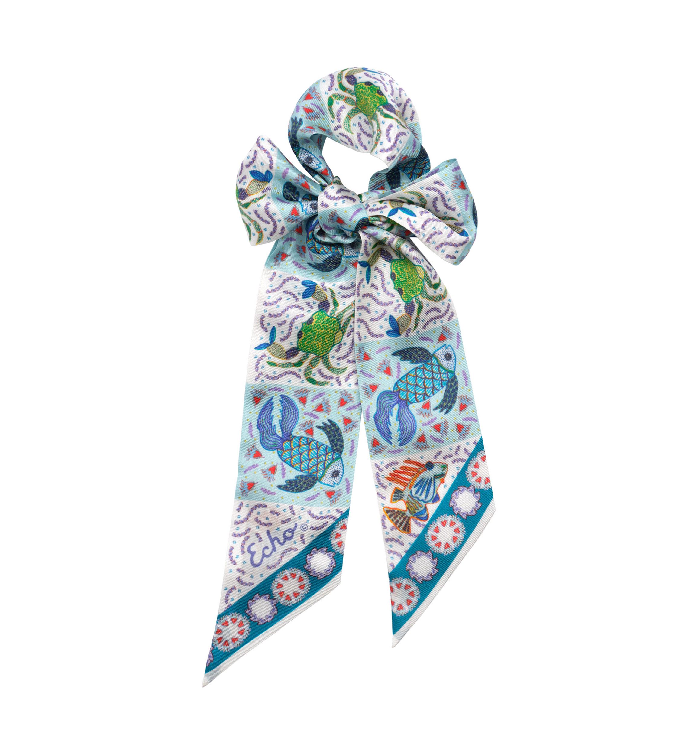 Crabby Silk Ribbon Scarf