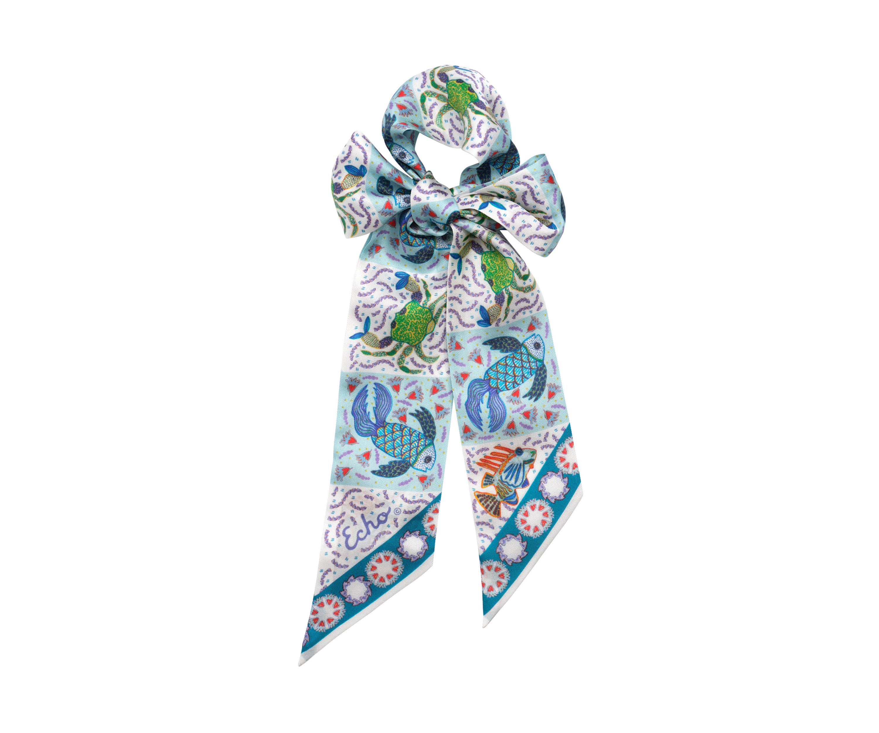 Crabby Silk Ribbon Scarf