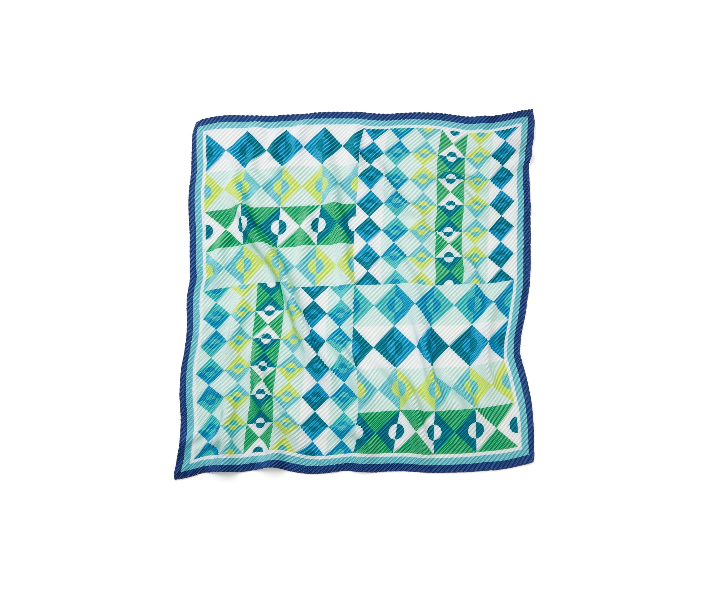 Mosaic Geo Pleated Diamond Scarf 