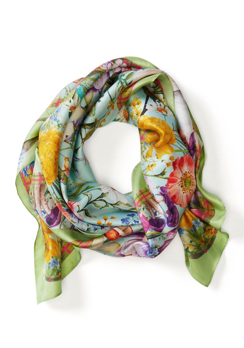 Spring Bounty Square Scarf 