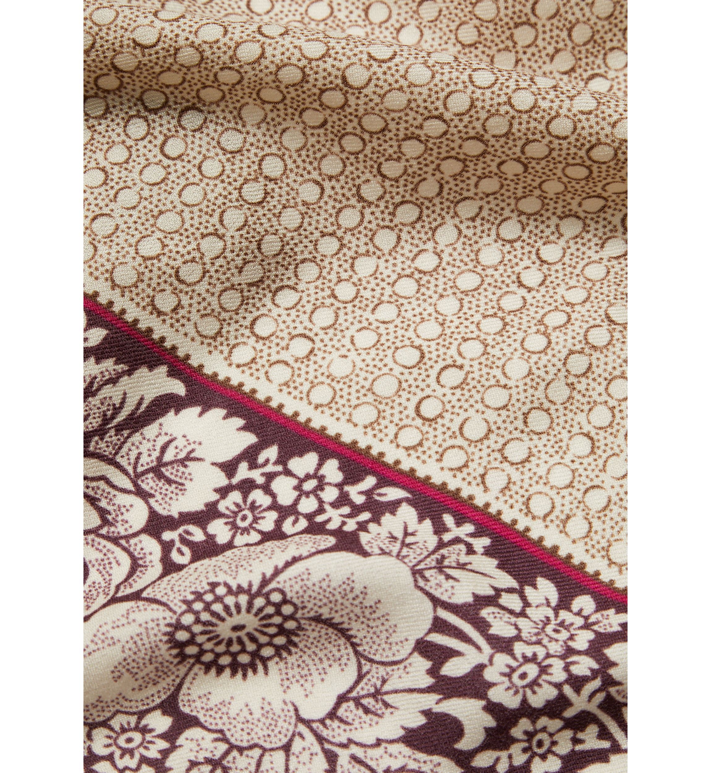 Vintage Floral Dot Wool Bandana Scarf
