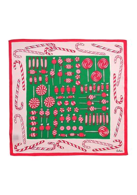 ECHO Women's Christmas Candy Silk Bandana