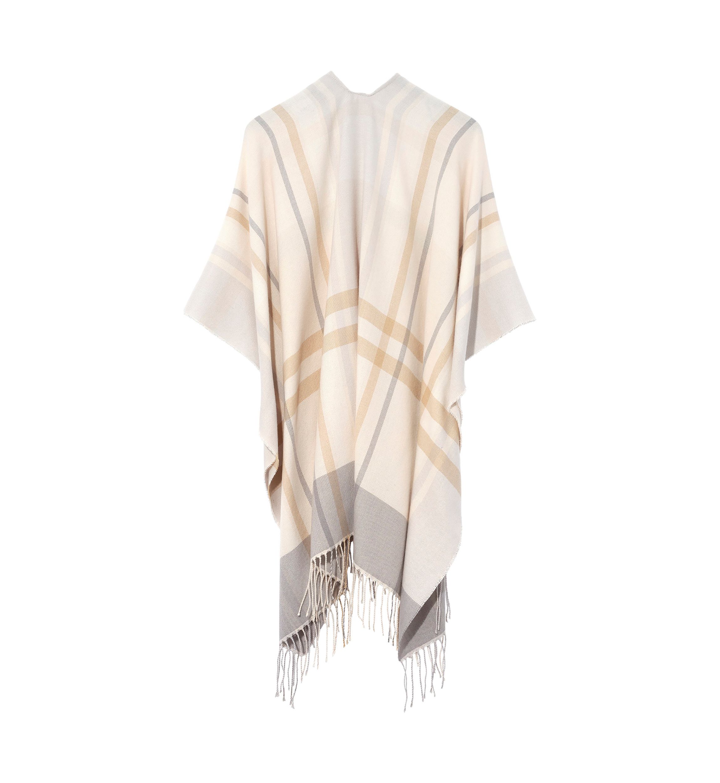 Plaid Printed Ruana