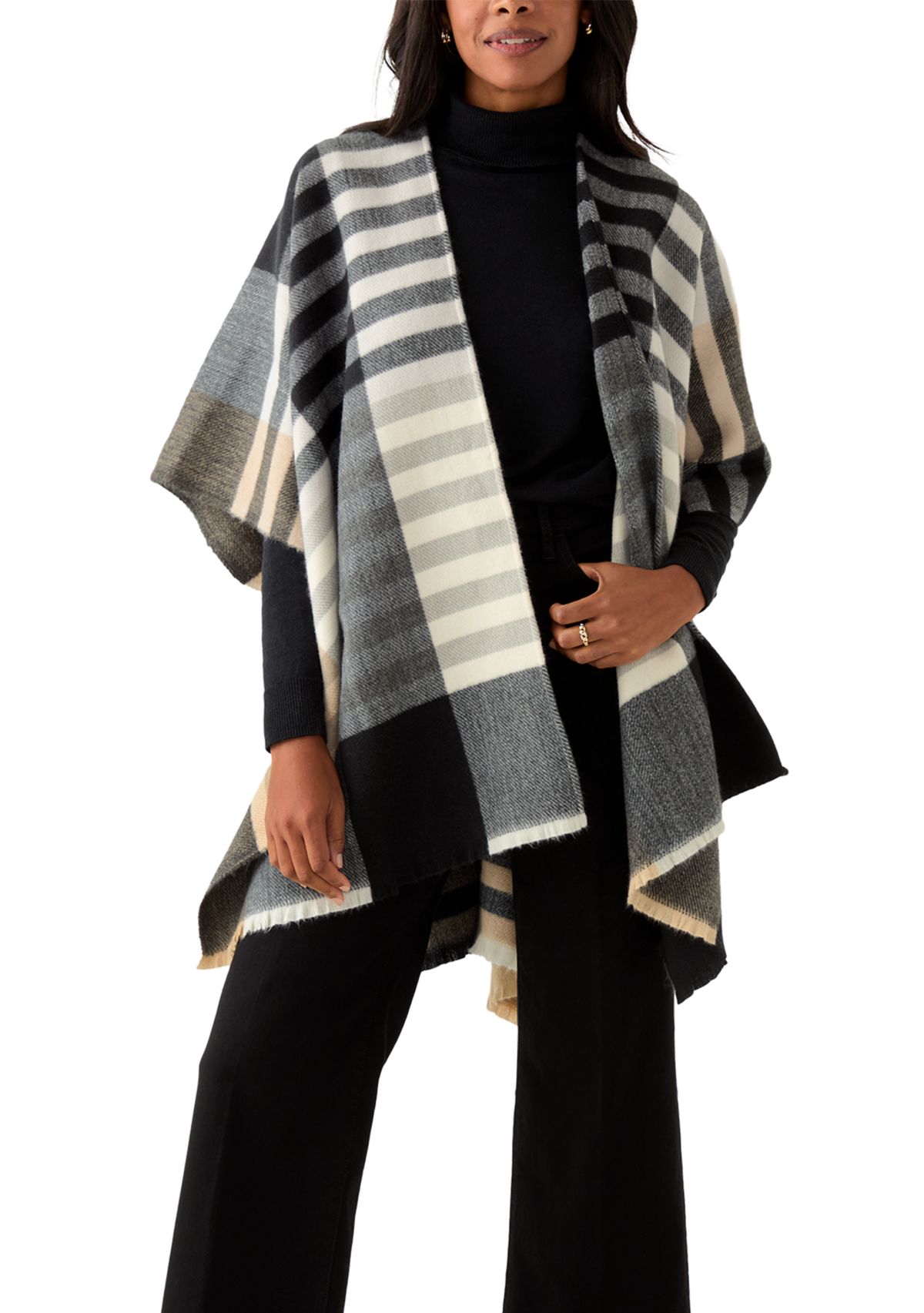 Gramercy Plaid Ruana