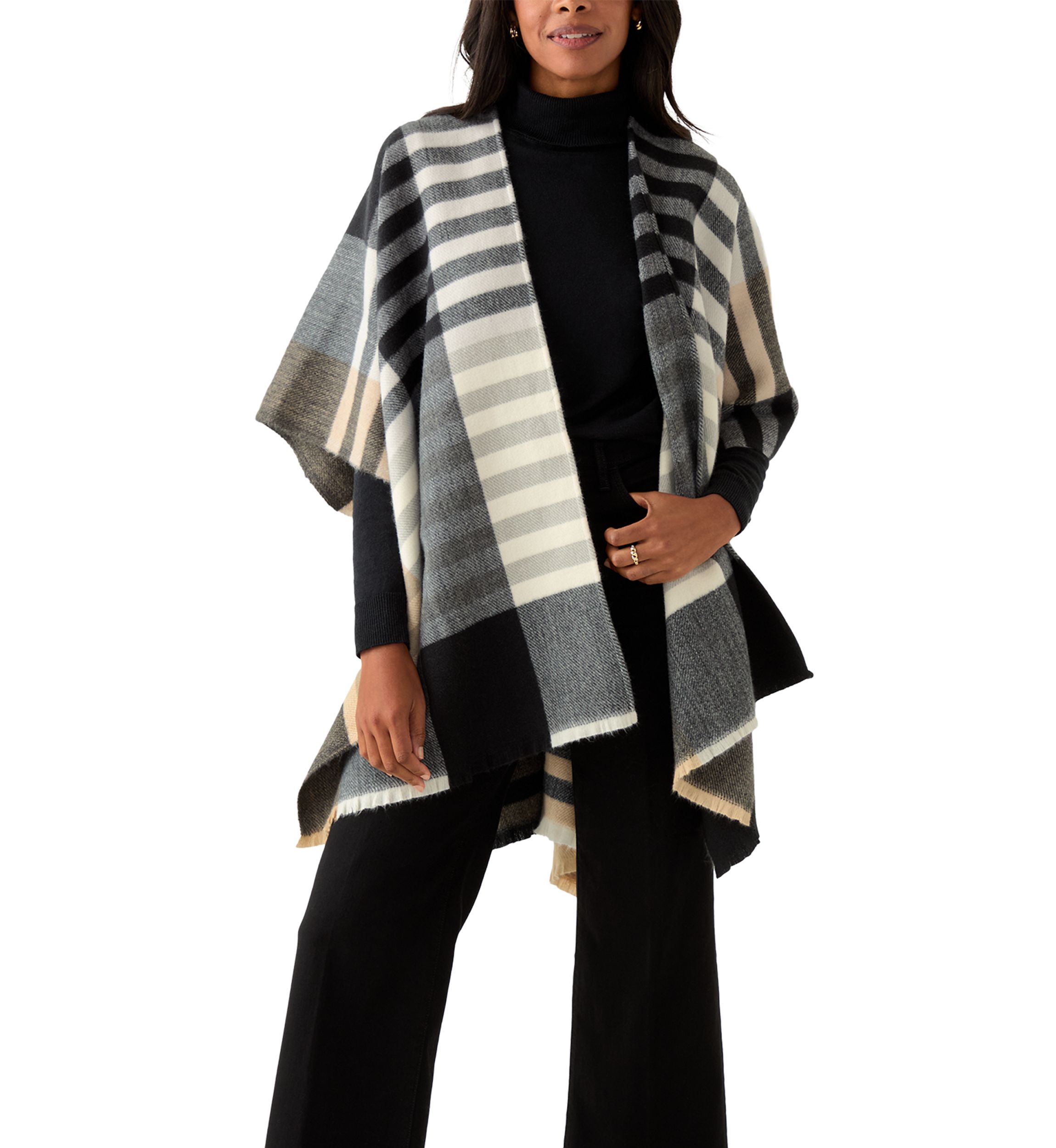 Gramercy Plaid Ruana
