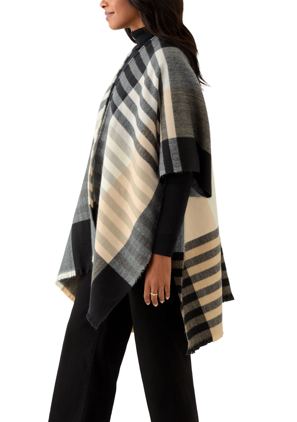 Gramercy Plaid Ruana