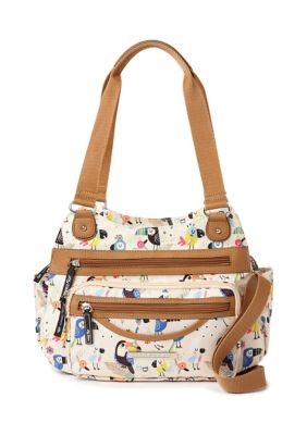 Kate Spade Ella Lily Blooms Small Top Zip Tote Crossbody Green Multi