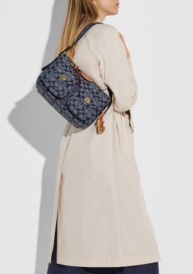 COACH Signature Chambray Cargo Shoulder Bag | belk