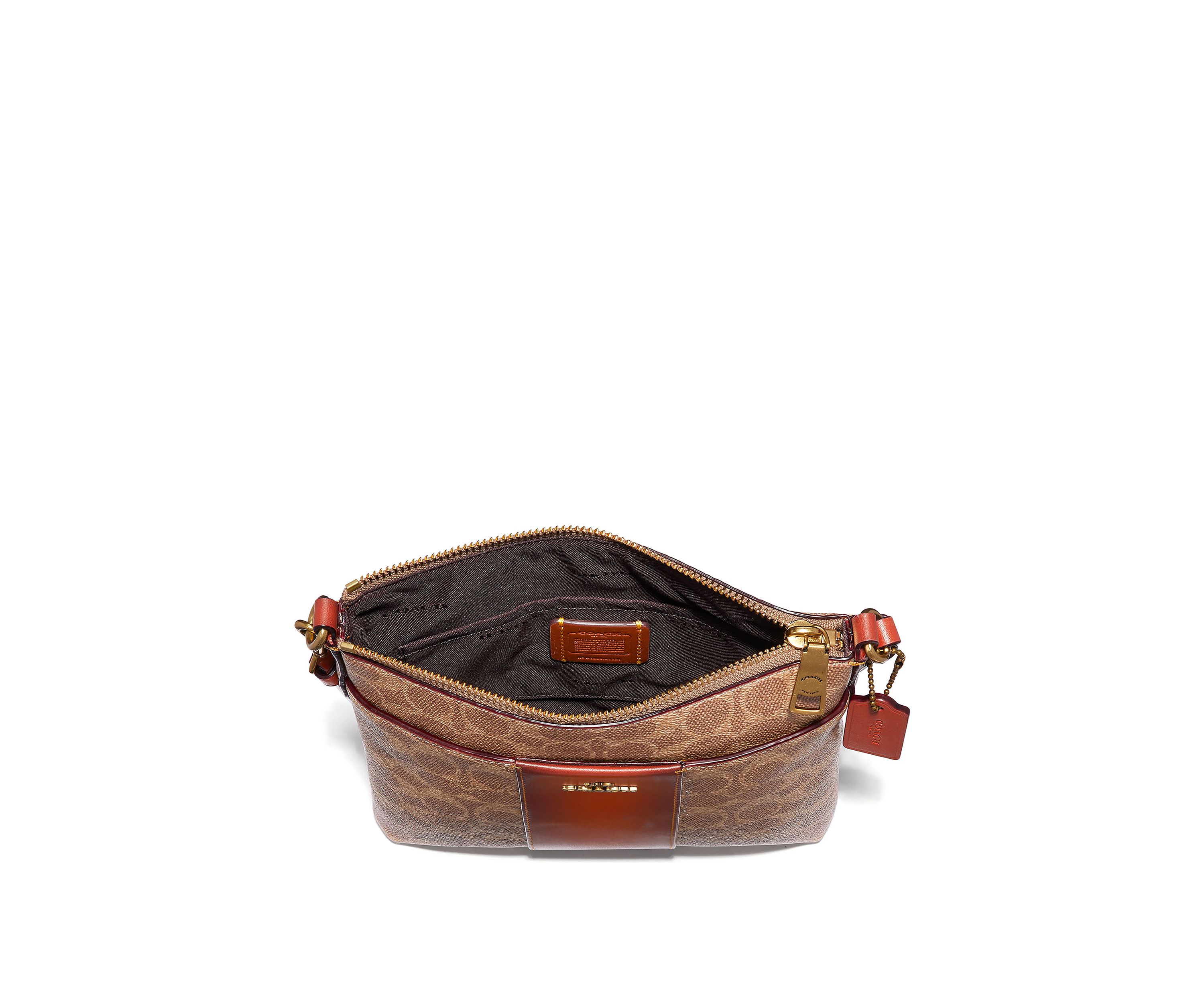 KITT MESSENGER CROSSBODY IN COLORBLOCK SIGNATURE CANVAS