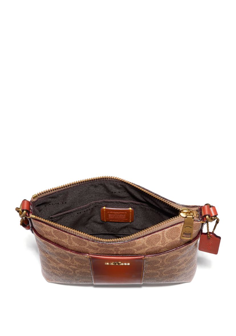 KITT MESSENGER CROSSBODY IN COLORBLOCK SIGNATURE CANVAS