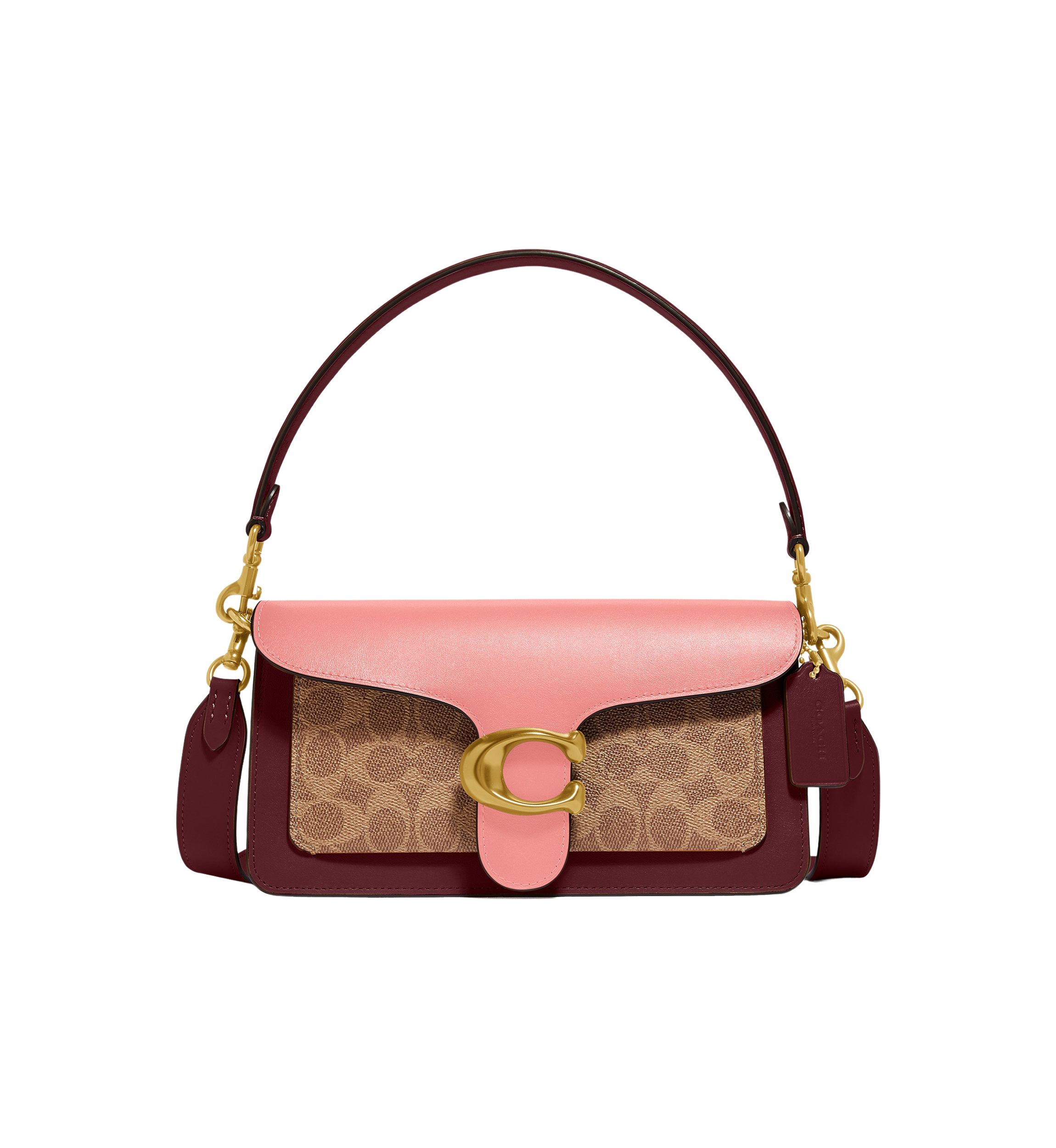 26 Inch Tabby Shoulder Bag in Color Block Signature Canvas 